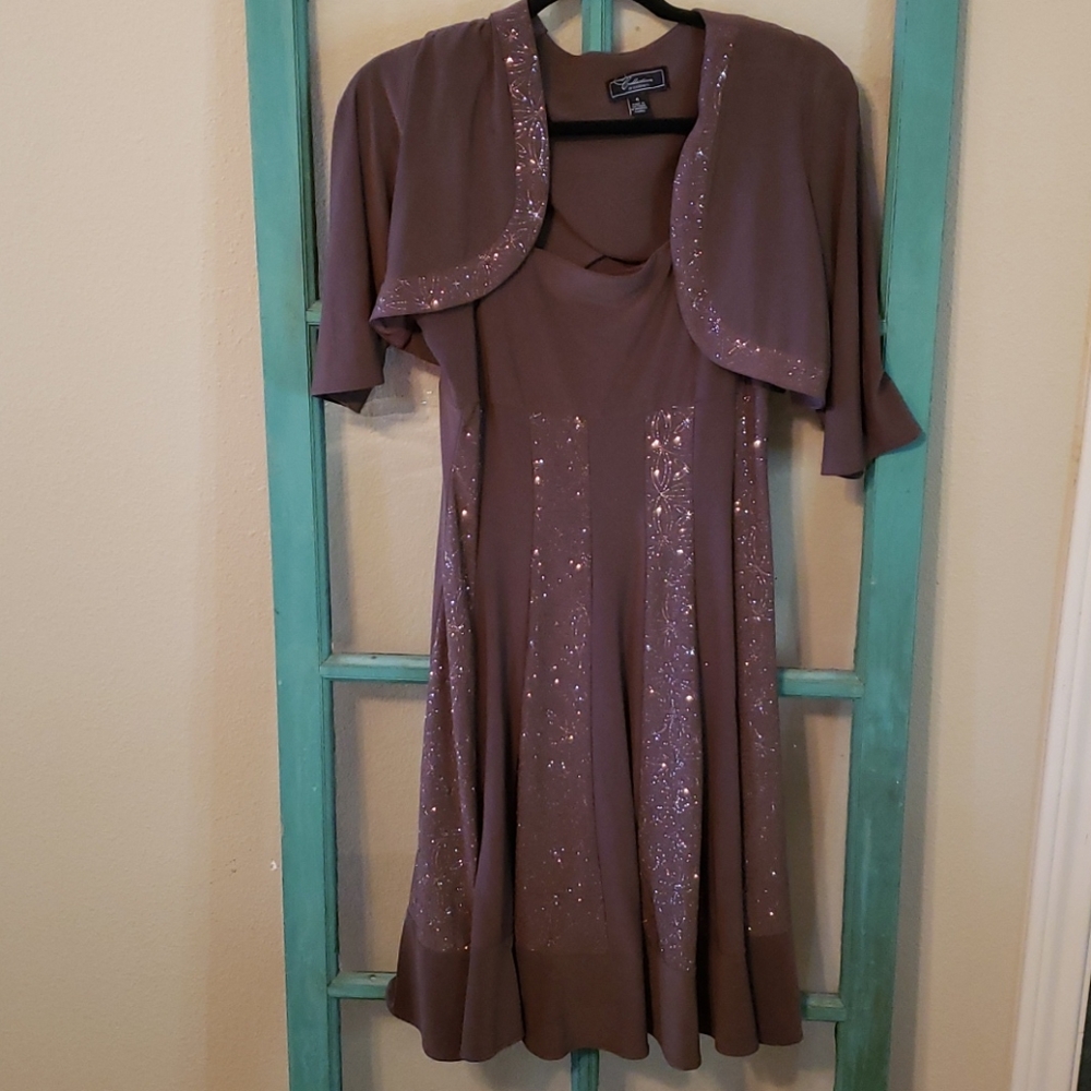 Dressbarn size 6 brown dress with sparkle detail